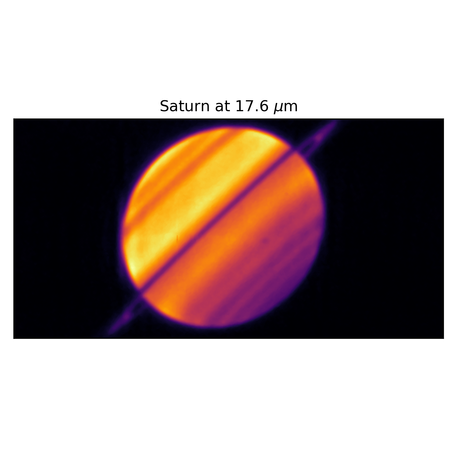 Saturn seen on the same day by the VLT, but at slightly longer wavelengths, with the comparison proving very revealing
